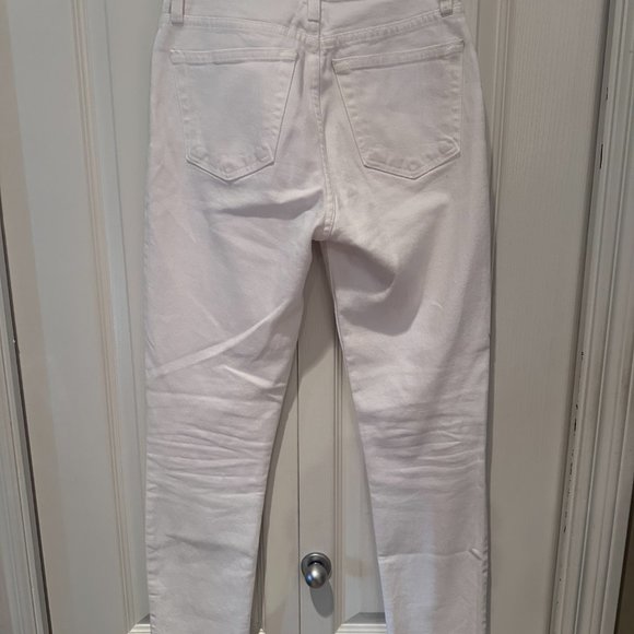 EUC Re/Done White high rise ankle crop - size 25 - Picture 4 of 7